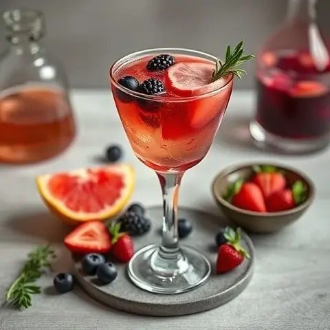 Berry-Vinegar Shrub Mocktail