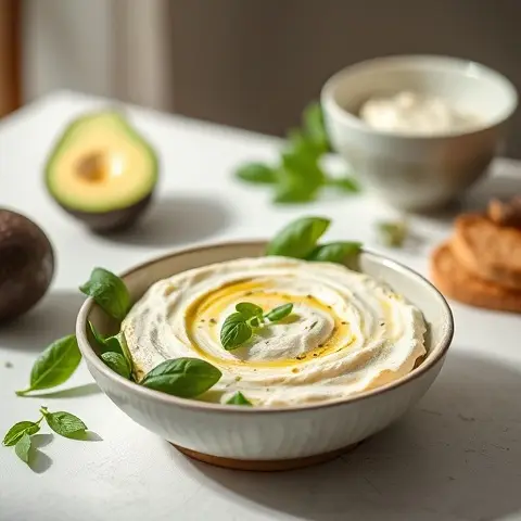 Basil-Avocado Goat Cheese Dip