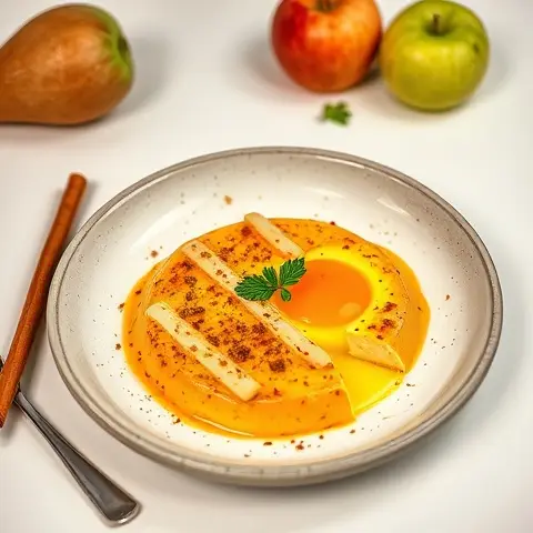 Baked Apple-Cinnamon Egg Custard
