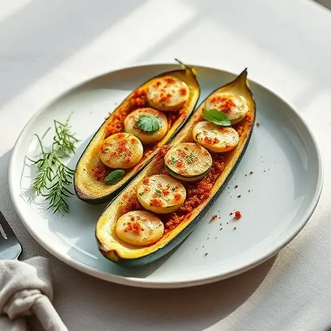 Za’atar Roasted Zucchini Boats
