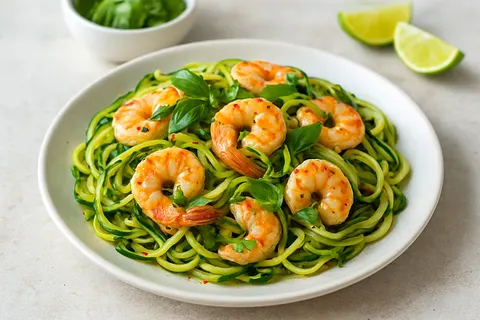 Prawn & Zoodle Stir with Basil & Lime