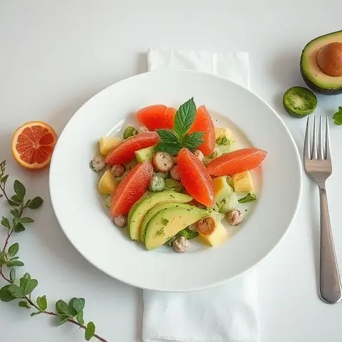 Hydrating Jicama, Grapefruit, and Avocado Salad