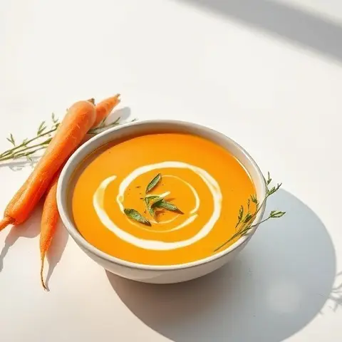 Nutritious Carrot & Tarragon Light Soup