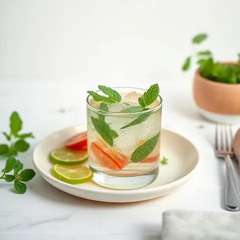 Mint-Cilantro Chill (Unsweetened Herb Water)