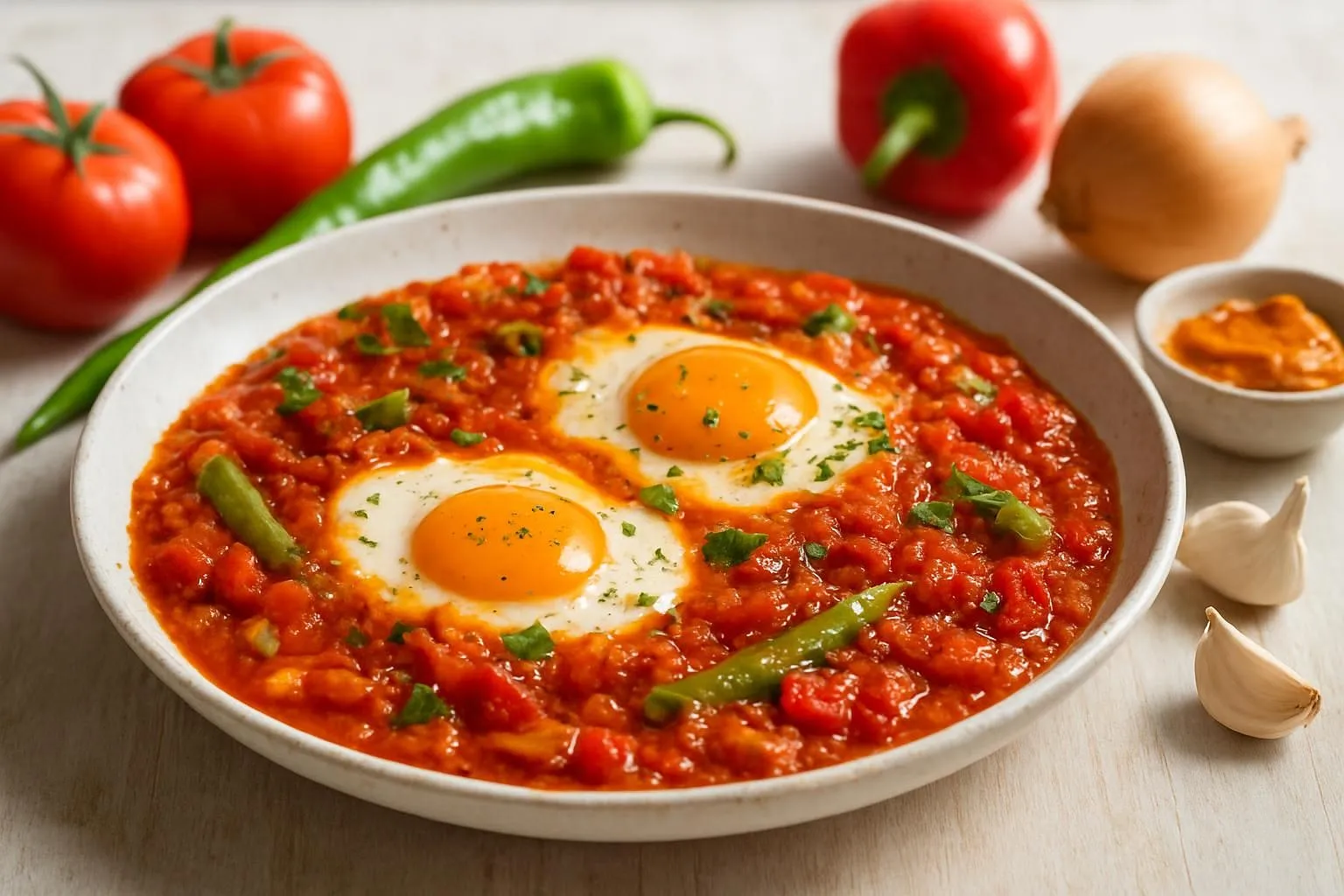 Turkish Menemen with Chili Butter