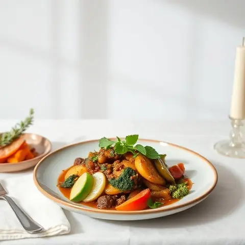Moroccan Spiced Lentil-Free Vegetable Tagine
