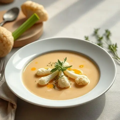 Creamy Cauliflower and Leek Velouté