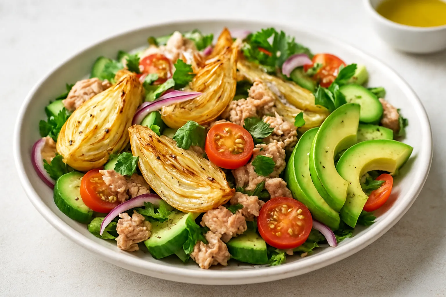 Roasted Fennel & Citrus-Free Orange Alternative Salad with Tuna
