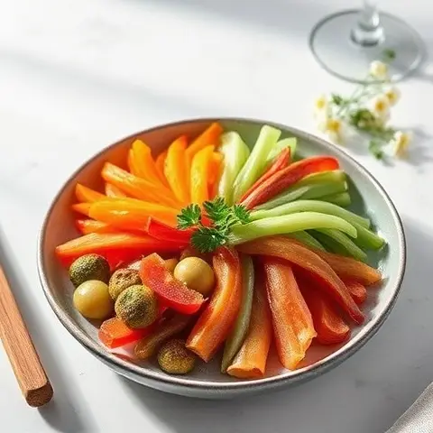 Colorful Tsukemono Assortment (Japanese Seasonal Pickles)
