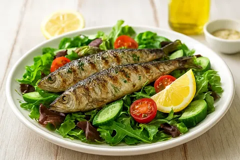 Lemon-Dill Grilled Sardine Salad