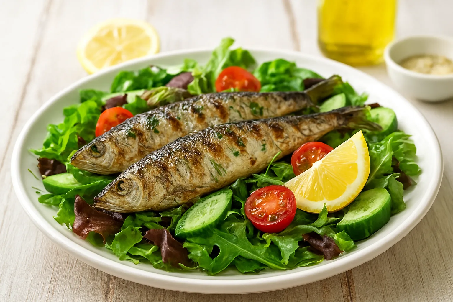 Lemon-Dill Grilled Sardine Salad