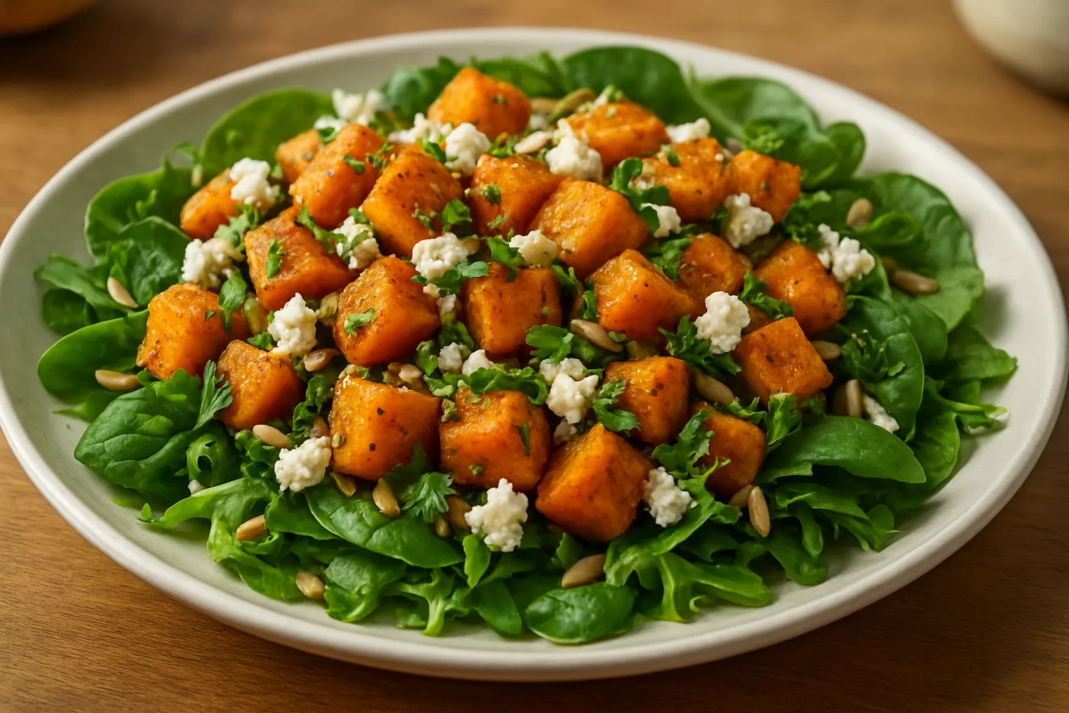 Spiced Pumpkin & Feta Warm Salad