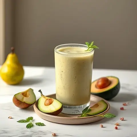 Pear Avocado Heart Healthy Fats Smoothie