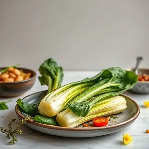 Sesame-Ginger Roasted Bok Choy