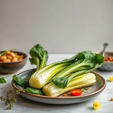 Sesame-Ginger Roasted Bok Choy