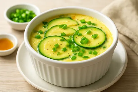Steamed Zucchini & Egg Custard (Chawanmushi-Style)