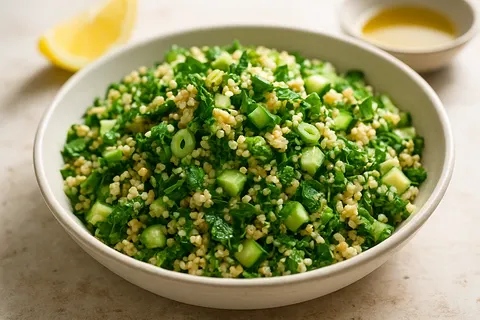Warm Millet Tabouleh with Parsley