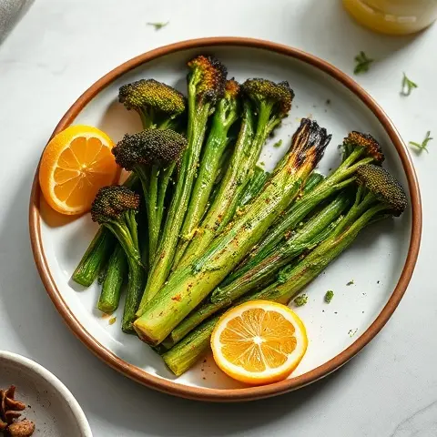 Charred Broccolini with Lemon Zest