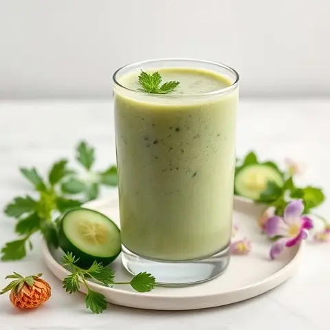 Refreshing Cucumber Cilantro Clean Smoothie