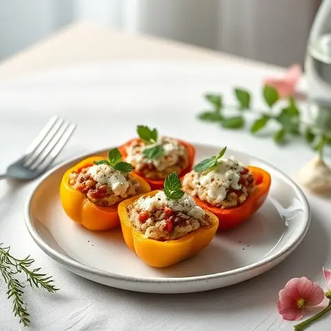 Greek-Style Stuffed Mini Peppers