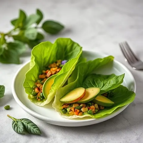 Spinach Avocado Mini Lettuce Wraps