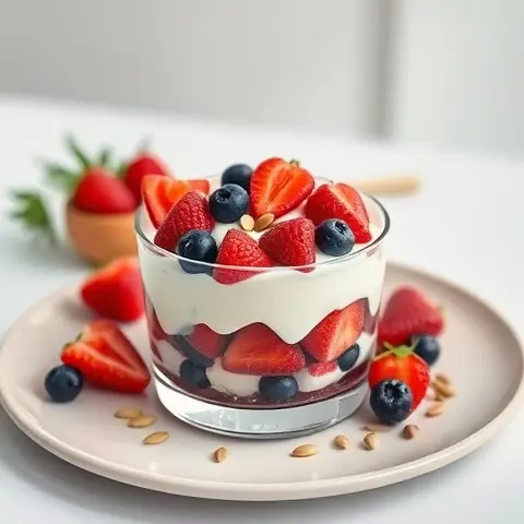 Greek Yogurt Parfait with Berries and Pumpkin Seeds