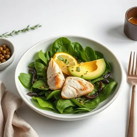 Nutritious Sardine & Avocado Spinach Bowl with Capers