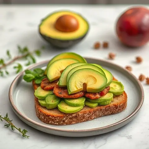 Nutritious Avocado Toast on Seeded Whole-Grain Bread