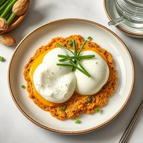 Almond Ricotta Cloud Eggs with Chives