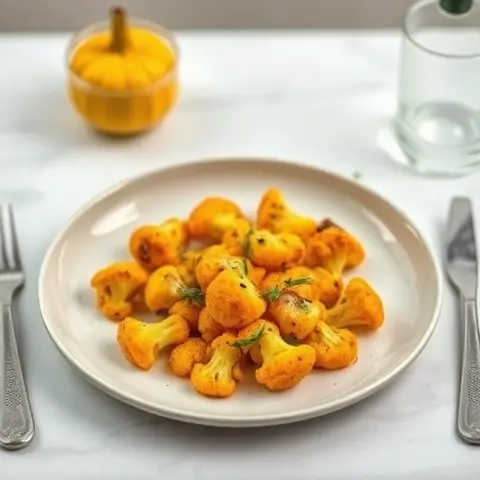 Turmeric-Roasted Cauliflower Florets