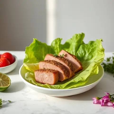 Cilantro-Pumpkin Seed Crusted Tuna with Lime