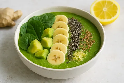 Green Detox Smoothie Bowl (No Sugar)