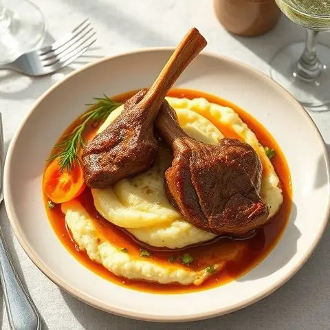 Turmeric Coriander Lamb Shanks with Cauliflower Mash