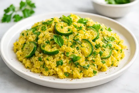 Zucchini & Herb Millet Polenta