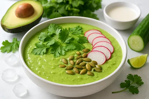 Savory Avocado-Cilantro Smoothie Bowl