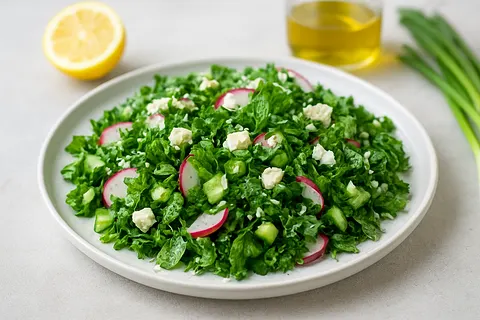 Refreshing Pomegranate-Seed-Free Persian Herb Salad with Feta