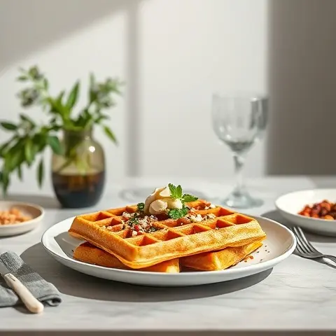 Nutritious Flax-Almond Seed Waffles