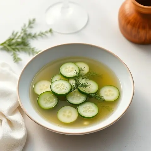 Warm Cucumber & Fresh Dill Broth