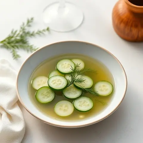 Warm Cucumber & Fresh Dill Broth