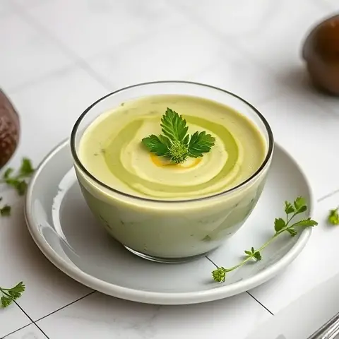 Creamy Avocado & Cilantro Cold Soup