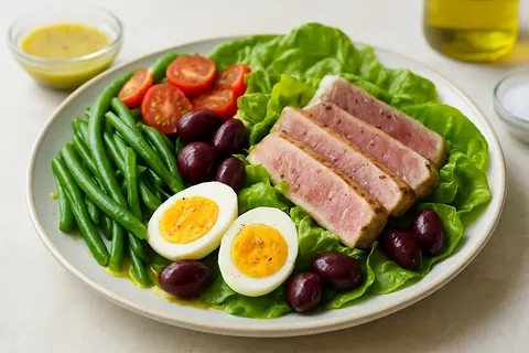 Provençal Salade Niçoise with Seared Albacore and Dijon Vinaigrette
