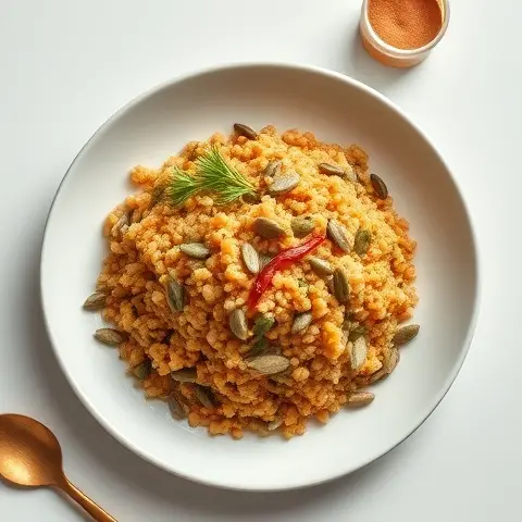 Warm Millet & Pumpkin Seed Pilaf