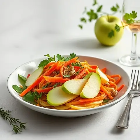 Zesty Ginger, Carrot & Green Apple Salad