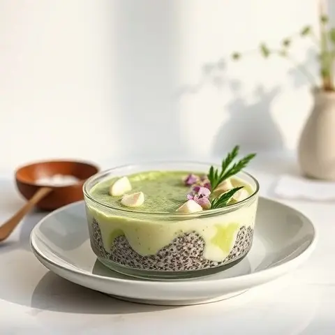 Deliciously Nutritious Matcha Coconut Chia Pudding