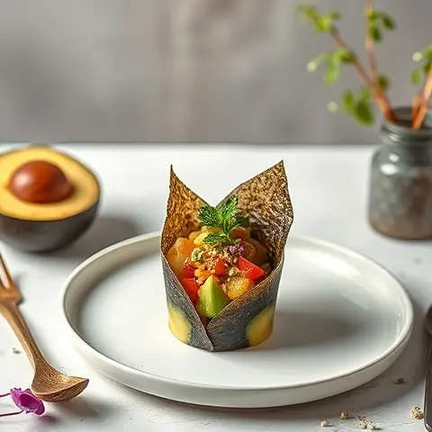 Citrus-Avocado Seaweed Salad Cups