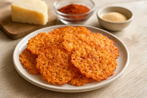 Oven-Baked Parmesan Crisps with Smoked Paprika