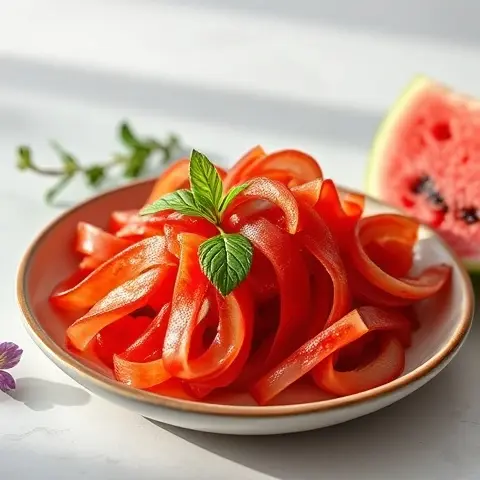 Sweet & Tangy Pickled Watermelon Rind