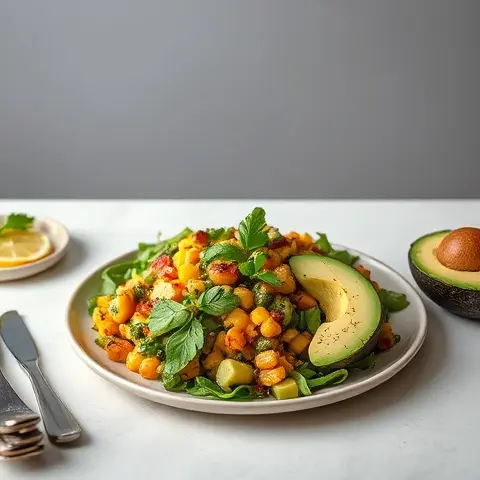 Charred Corn, Cilantro & Avocado Salad
