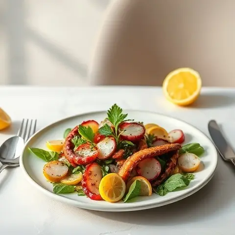 Herb & Lemon Marinated Octopus Salad
