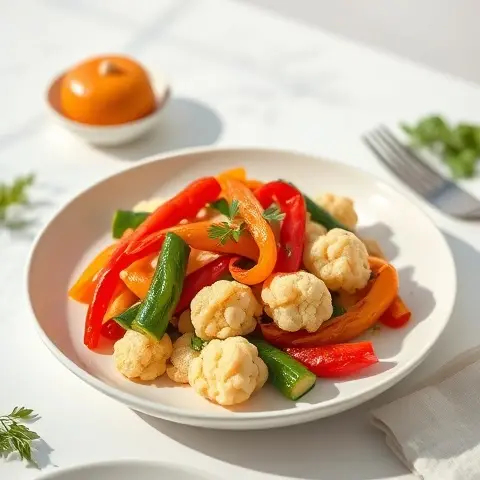 Vibrant Cauliflower and Pepper Stir-Fry